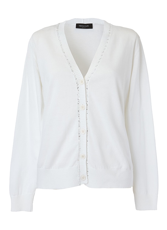 スパンコール付コットンカーディガン