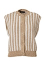 ストライプバルキーニットベスト 詳細画像 ホワイト／ピンクベージュ 1