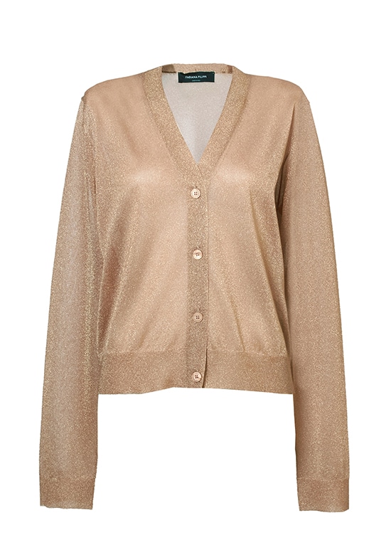 ナイロンラメカーディガン