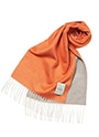 シルクカシミヤ ストール 詳細画像 オレンジ／ライトグレー 1
