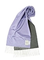 ダブルフェイス シルクカシミヤ マフラー 詳細画像 ブルーパープル／グレー 1