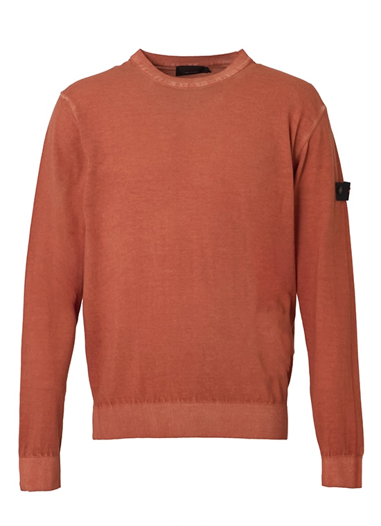  メンズ コットンニット クルーネックプルオーバー