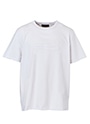 メンズ エンボスロゴ ストレッチコットン Tシャツ 詳細画像 ホワイト 1