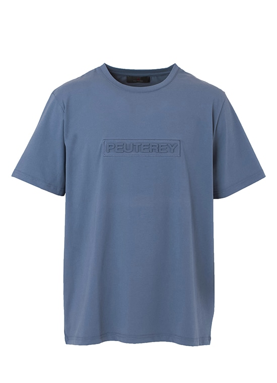 メンズ エンボスロゴ ストレッチコットン Tシャツ