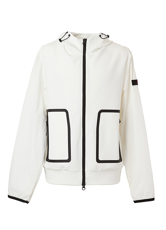 メンズ　ナイロンフーデッドジャケット