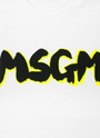 MSGM KIDS  NEWブラッシュストローク WロゴTシャツ 詳細画像 ホワイト 3