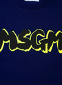 MSGM KIDS  NEWブラッシュストローク WロゴTシャツ 詳細画像 ブルー 3