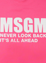 MSGM KIDS NEVER LOOK BACK ステートメントロゴ Tシャツワンピース 詳細画像 フューシャピンク 4