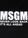 MSGM KIDS NEVER LOOK BACK ステートメントロゴ Tシャツワンピース 詳細画像 ブラック 3