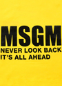 MSGM KIDS NEVER LOOK BACK ステートメントロゴクロップドTシャツ 詳細画像 イエロー 3