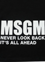 MSGM KIDS NEVER LOOK BACK ステートメントロゴクロップドTシャツ 詳細画像 ブラック 3