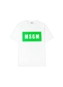 MSGM KIDS【NEW】 BOXロゴTシャツ 詳細画像 ホワイト×グリーン 1