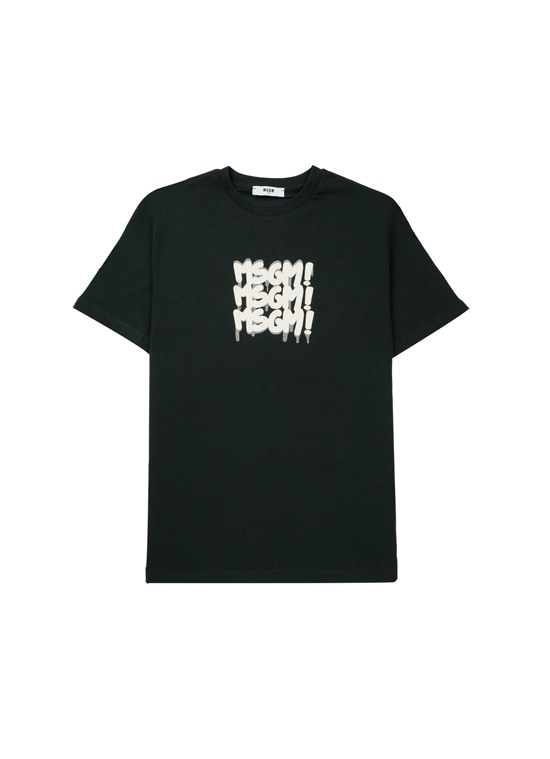 MSGM KIDS スプレーペイント トリプルロゴTシャツ