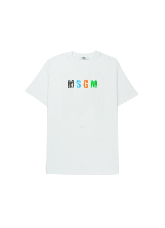MSGM KIDS タイポグラフィ Mwave ロゴTシャツ