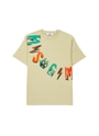 MSGM KIDS アースグラフィティ ロゴTシャツ 詳細画像 ベージュ 1