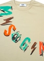 MSGM KIDS アースグラフィティ ロゴTシャツ 詳細画像 ベージュ 3