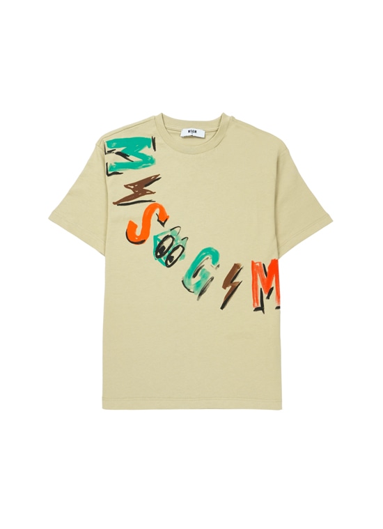 MSGM KIDS アースグラフィティ ロゴTシャツ