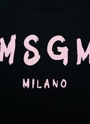 MSGM KIDS ブラッシュロゴ Tシャツワンピース 詳細画像 ブラック 3