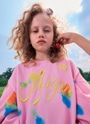 MSGM KIDS フラワーペイント スウェットシャツ 詳細画像 ピンク 4