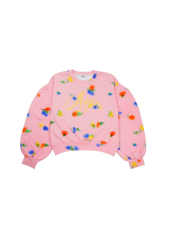 MSGM KIDS フラワーペイント スウェットシャツ
