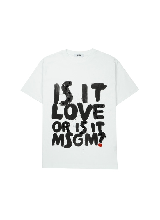MSGM KIDS ビッグレタリング ロゴTシャツ