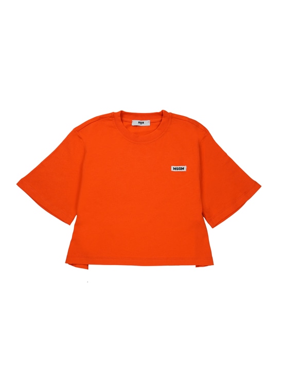 MSGM KIDS バックコンシャス クロップドTシャツ