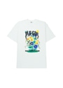 MSGM KIDS グラフィックFLOWER 刺繍ロゴTシャツ 詳細画像 ホワイト 1