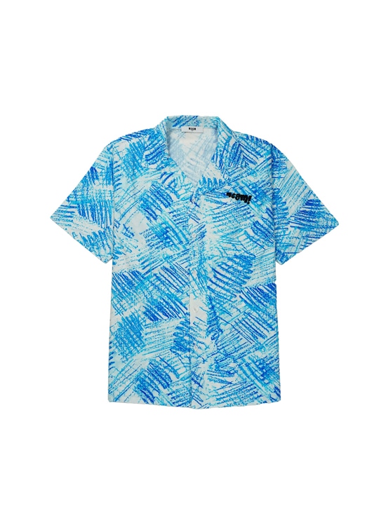 MSGM KIDS チョークプリント ポプリンシャツ