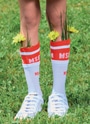 MSGM KIDS アメリブ レイヤードソックス 詳細画像 ホワイト&times;レッド 4