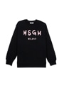 【NEW】MSGM KIDS ブラッシュロゴスウェットシャツ 詳細画像 ブラック 1