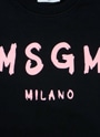 【NEW】MSGM KIDS ブラッシュロゴスウェットシャツ 詳細画像 ブラック 3