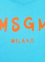 【NEW】MSGM KIDS ブラッシュロゴスウェットシャツ 詳細画像 エセリアルブルー 3
