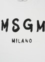 【NEW】MSGM KIDS ブラッシュロゴTシャツ 詳細画像 ホワイト 3