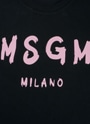 【NEW】MSGM KIDS ブラッシュロゴTシャツ 詳細画像 ブラック&times;ピンク 3