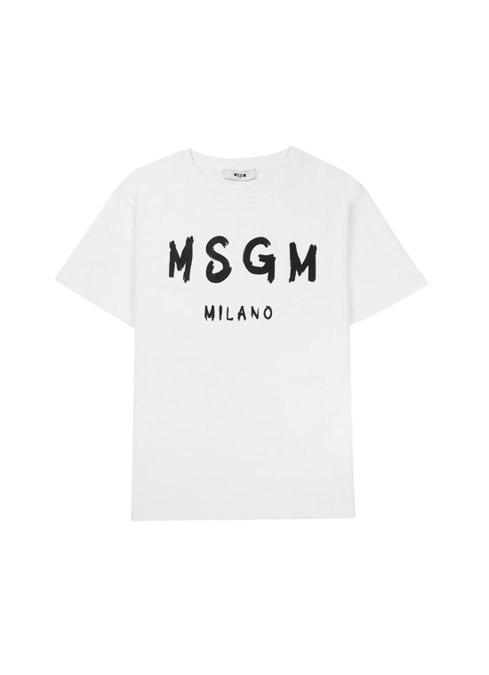【NEW】MSGM KIDS ブラッシュロゴTシャツ
