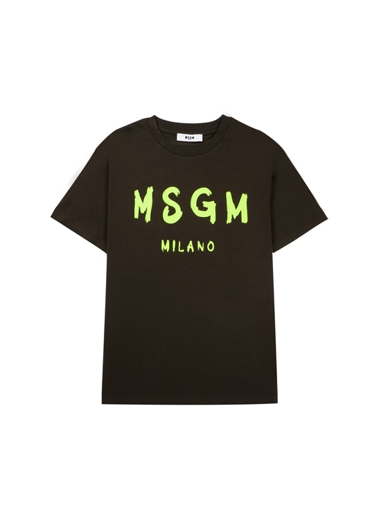 【NEW】MSGM KIDS ブラッシュロゴTシャツ
