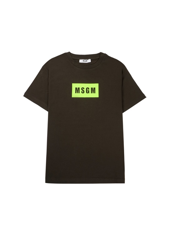 MSGM KIDS MINI BOXロゴ Tシャツ