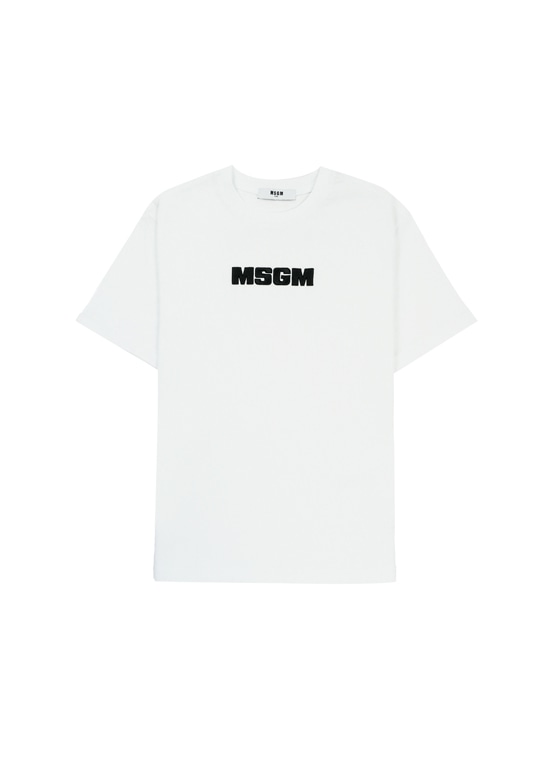 MSGM KIDS キューブロゴ エンブロイダリーTシャツ