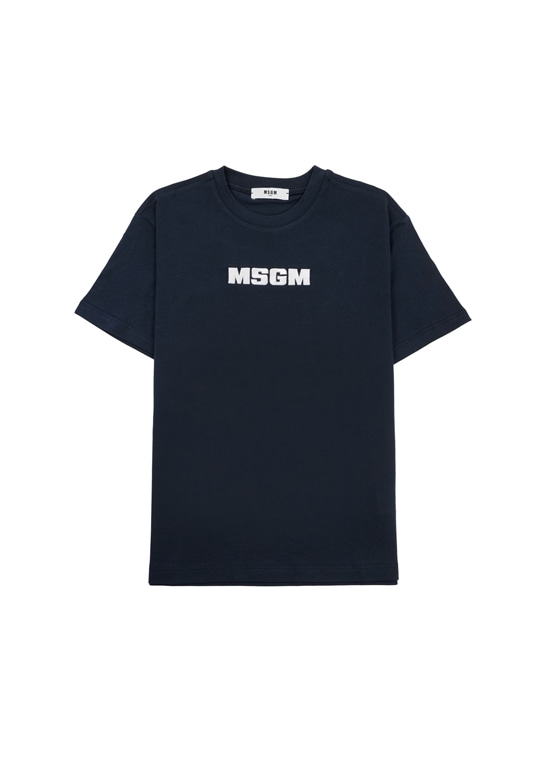 MSGM KIDS キューブロゴ エンブロイダリーTシャツ
