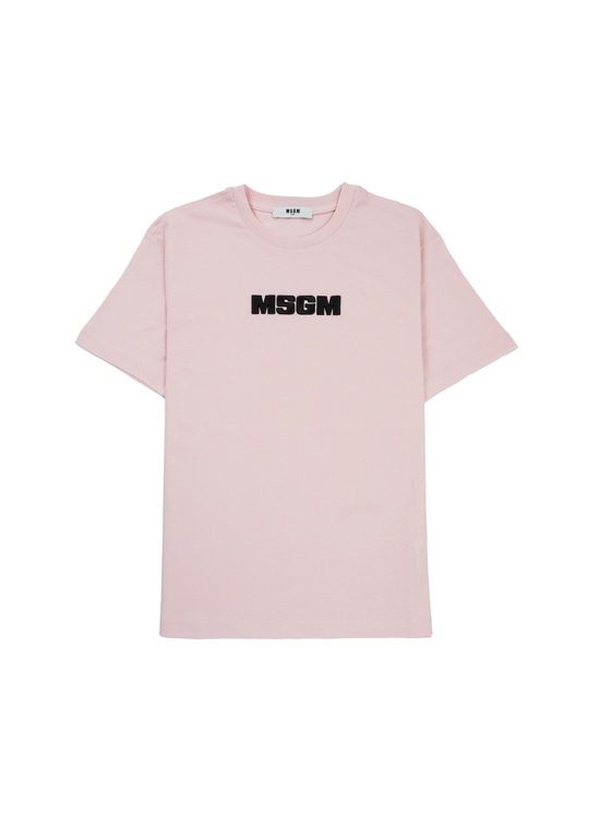 MSGM KIDS キューブロゴ エンブロイダリーTシャツ