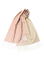 ダブルフェイスラメ シルクカシミヤマフラー  詳細画像 ピンク／ベージュ 1